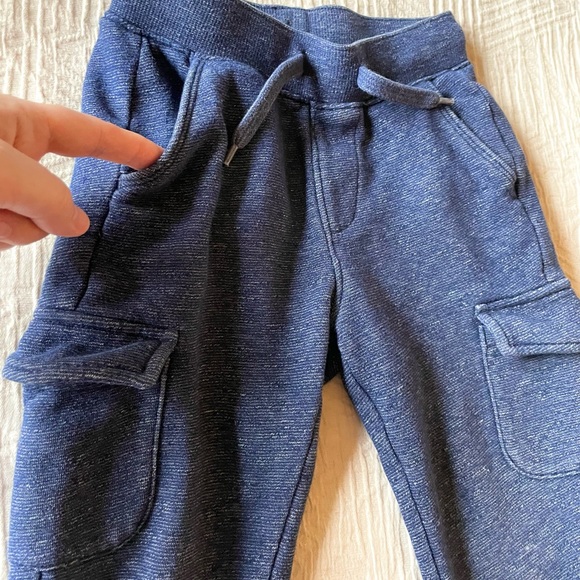 💥3/$20💥3T Fleecy Cargo-Style Sweatpants Lounge Pants, Pockets, Heathered Blue - Picture 4 of 8